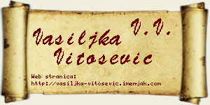 Vasiljka Vitošević vizit kartica